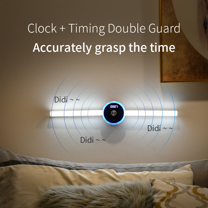 Smart Cabinet Light with Clock & Sensor
