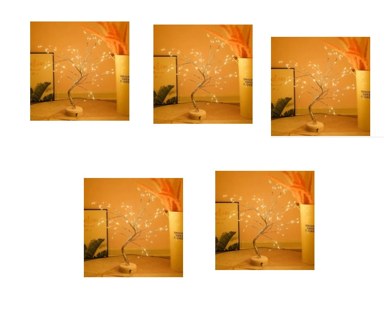 CozyLuxe™ LED Fairy Tree Lamp – Copper Wire Bedroom Night Light
