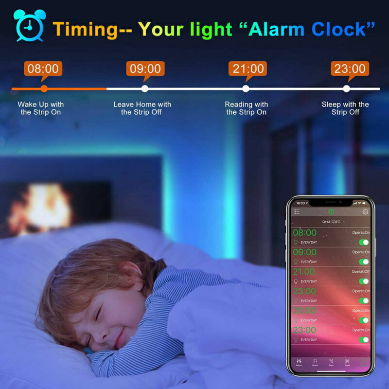 RGB LED Strip Lights with Bluetooth & Remote – Smart TV Backlight & Room Decor