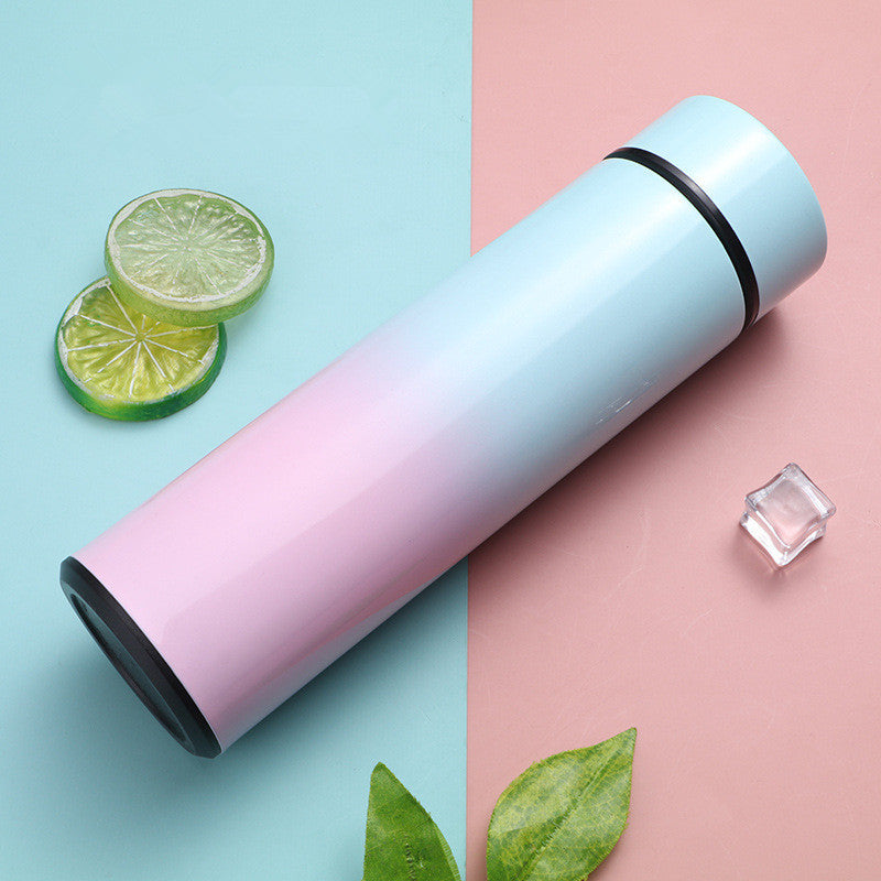 Gradient Stainless Steel Thermos – Smart Temperature Display Vacuum Flask (500ml)
