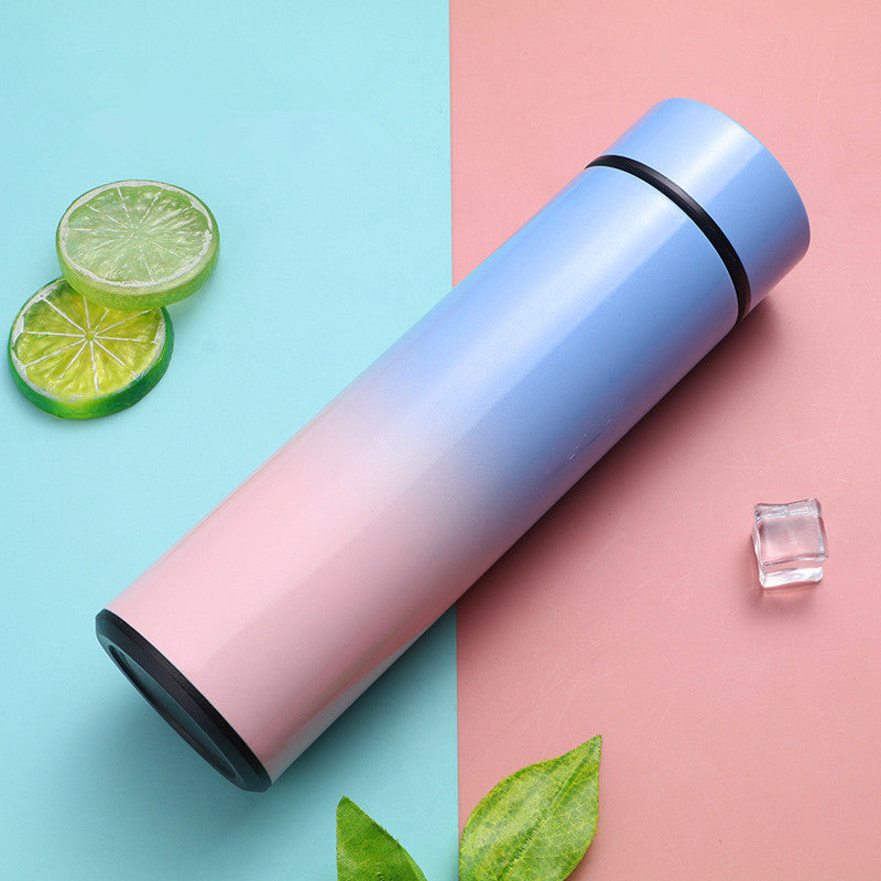 Gradient Stainless Steel Thermos – Smart Temperature Display Vacuum Flask (500ml)