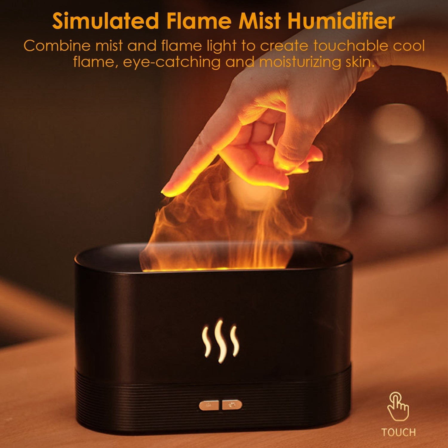 Simulated Flame Mist Humidifier