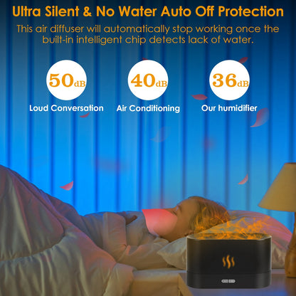 Simulated Flame Mist Humidifier