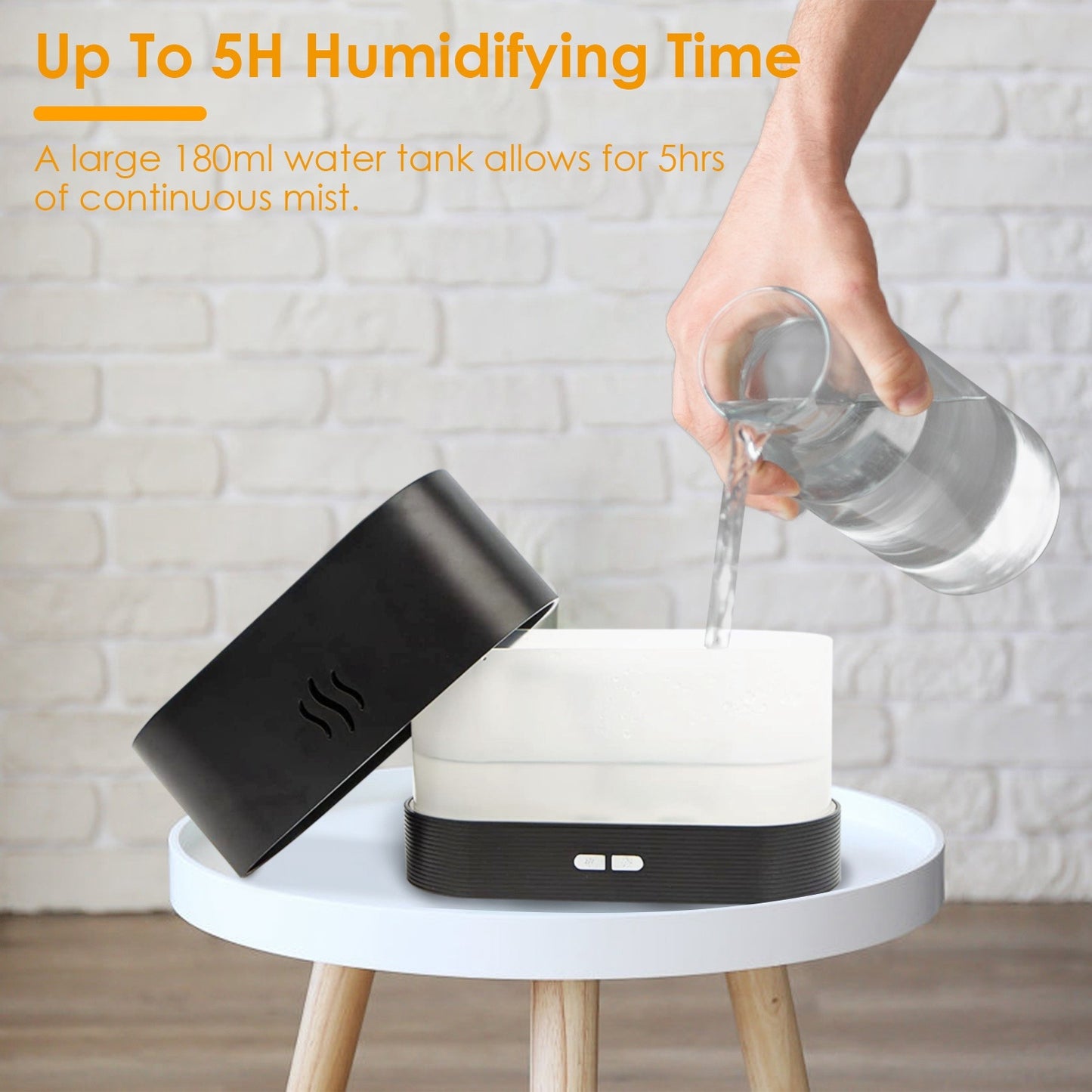 Simulated Flame Mist Humidifier