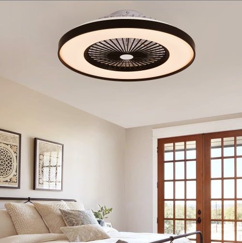 Smart RGB LED Ceiling Fan Light with Remote & Bluetooth App Control – Modern Ceiling Lamp