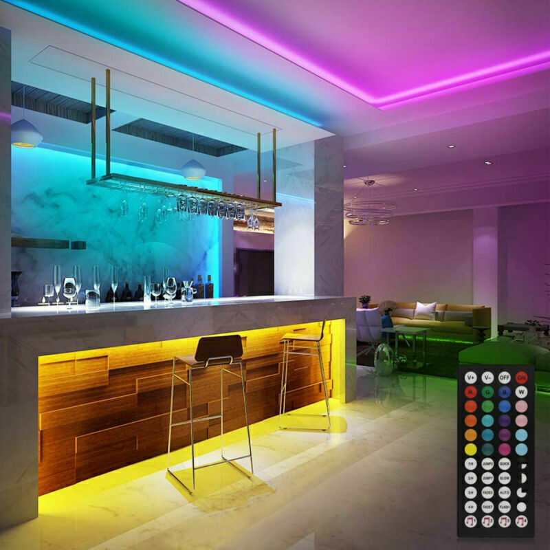 RGB LED Strip Lights with Bluetooth & Remote – Smart TV Backlight & Room Decor