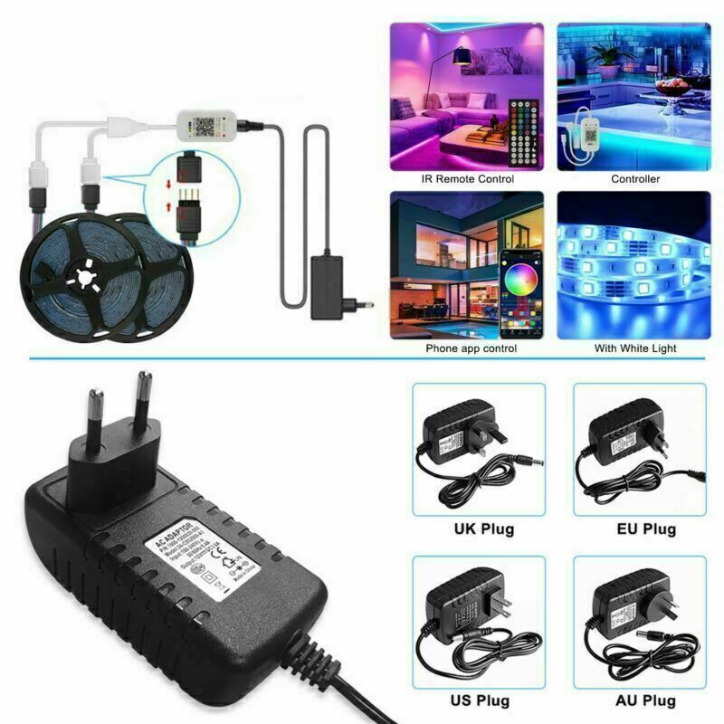 RGB LED Strip Lights with Bluetooth & Remote – Smart TV Backlight & Room Decor