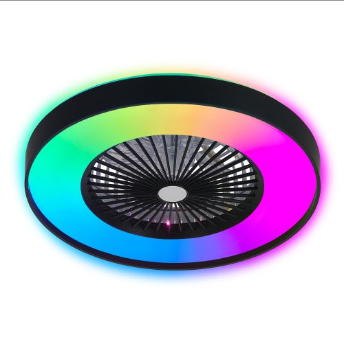 Smart RGB LED Ceiling Fan Light with Remote & Bluetooth App Control – Modern Ceiling Lamp