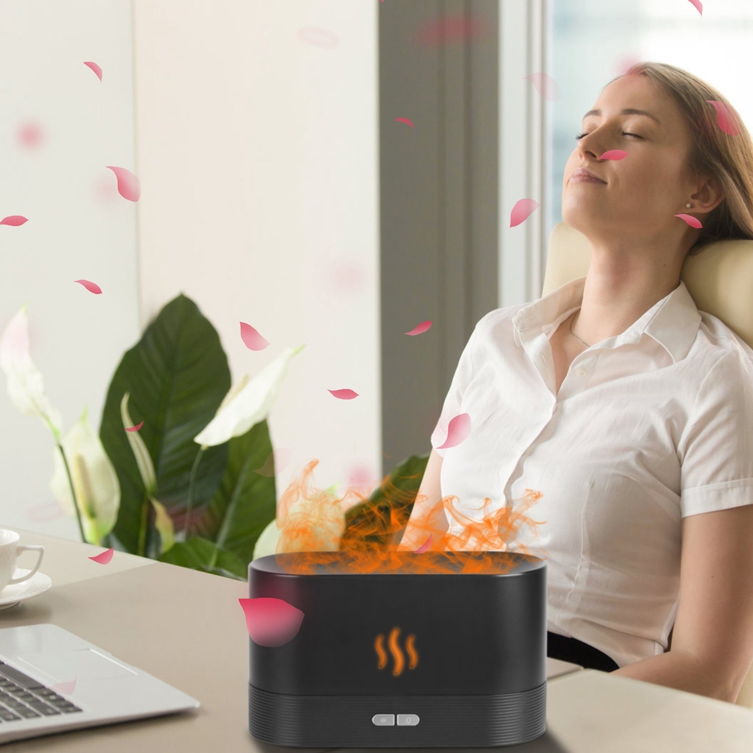 Simulated Flame Mist Humidifier