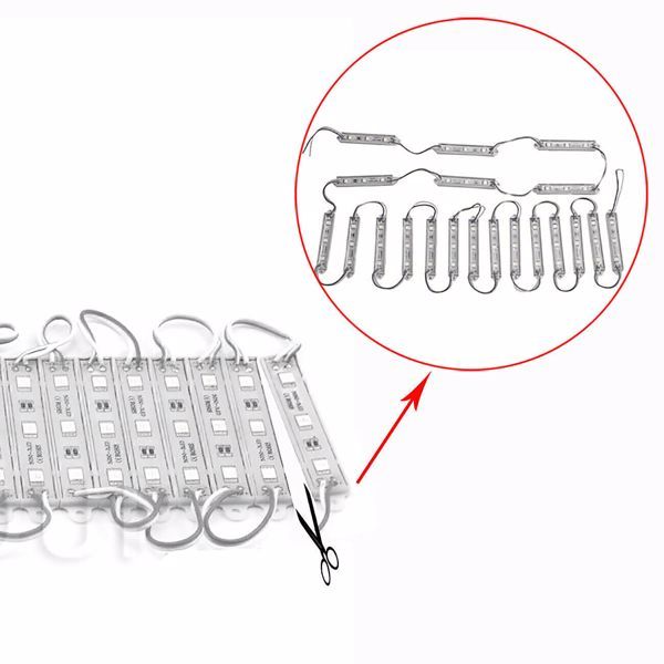 LED Waterproof Module Light – 60 LEDs, 10ft White Light Strip (IP65, DC 12V)
