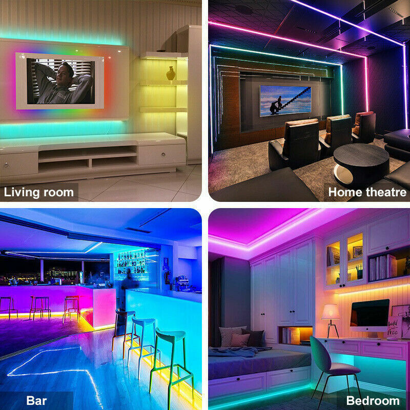 RGB LED Strip Lights with Bluetooth & Remote – Smart TV Backlight & Room Decor