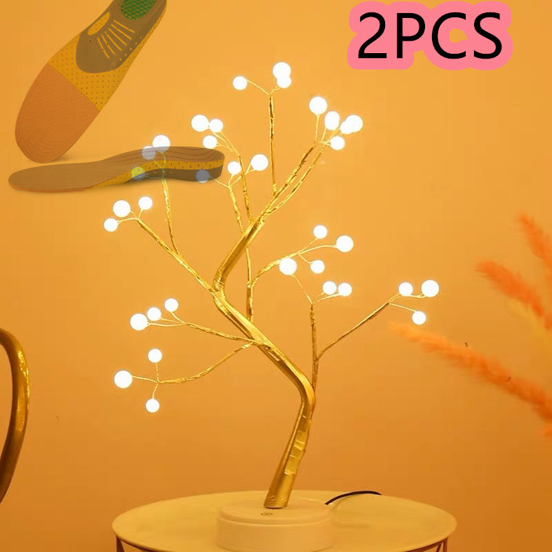 CozyLuxe™ LED Fairy Tree Lamp – Copper Wire Bedroom Night Light