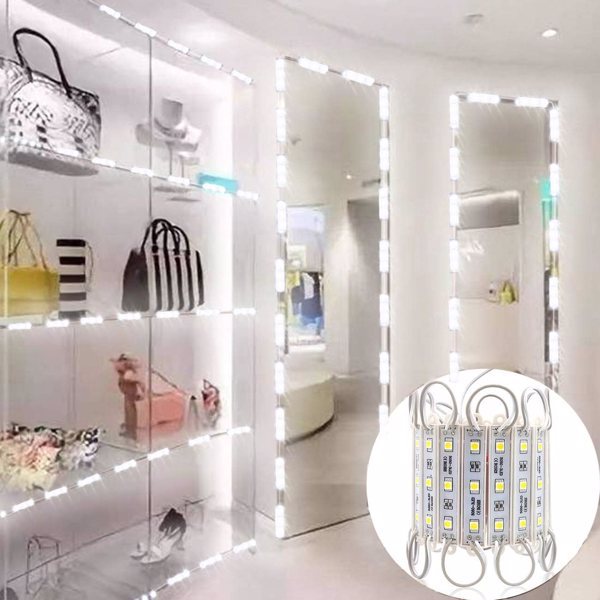 LED Waterproof Module Light – 60 LEDs, 10ft White Light Strip (IP65, DC 12V)